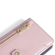 Θήκη με πτερύγιο για Oppo A78 4G, Wallet Zipper Pocket, ροζ