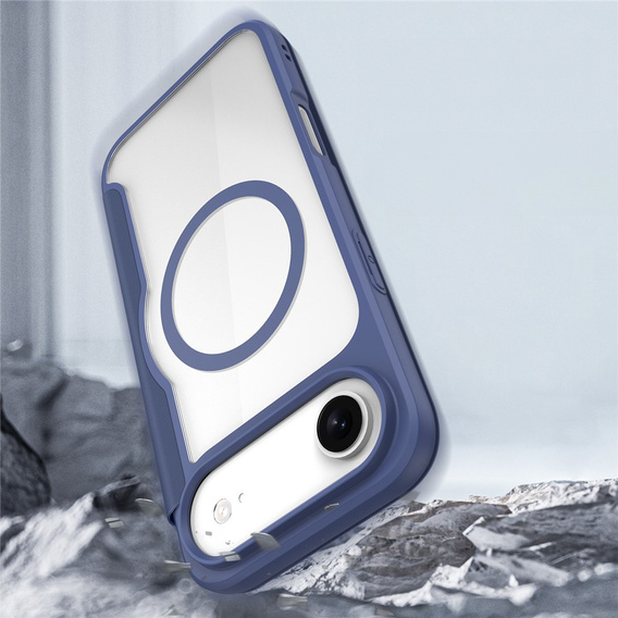 Θήκη Dux Ducis για iPhone Air, Skin X Pro, με πτερύγιο, για MagSafe, navy blue