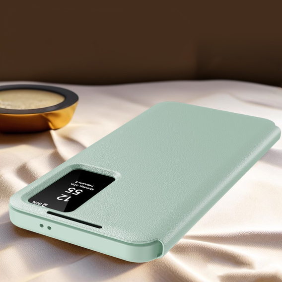 Αναδιπλούμενη θήκη για Samsung Galaxy S24, Smart View Wallet, πράσινη