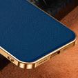 Θήκη για iPhone 13 Pro, Cowhide Leather, μπλε