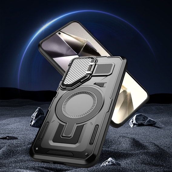 Θήκη για Samsung Galaxy S24 FE, Military MagSafe with camera protection, μαύρη
