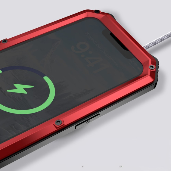 Θωρακισμένη θήκη για iPhone 16E, R-JUST, κόκκινη