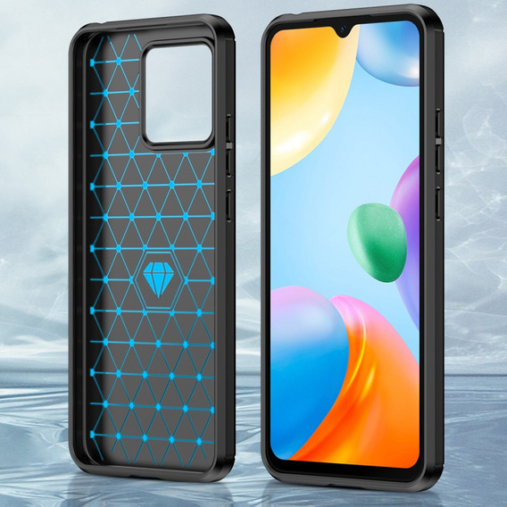 Θήκη για Xiaomi Redmi 10C, Carbon, μαύρη