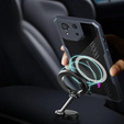 Θήκη για ASUS ROG Phone 8 Pro, με μαγνητική πλάκα, διαφανής / μαύρη