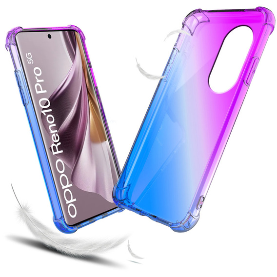 θήκη για το Oppo Reno 10 / 10 Pro, Gradient Dropproof, Μωβ / μπλε