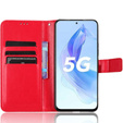 Θήκη με πτερύγιο για Honor 90 Lite 5G, Crazy Horse Wallet, κόκκινη