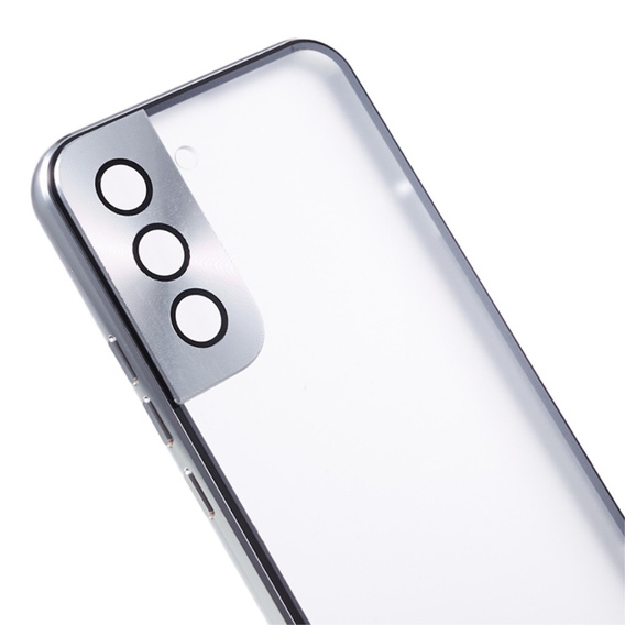 θήκη για το Samsung Galaxy S21, Magnetic Dual Glass, ασημένια