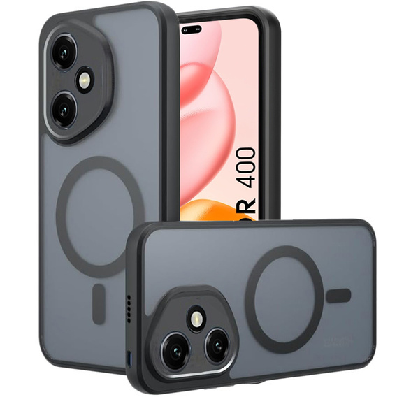Θήκη για Honor 400 5G, για MagSafe, ERBORD Μatt Case, μαύρη