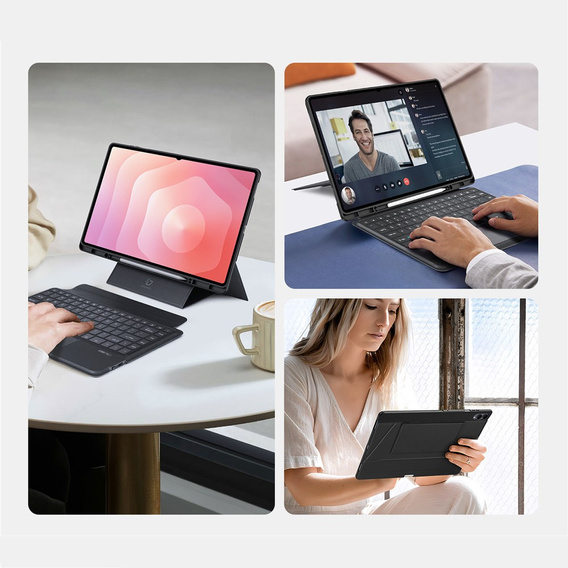 Θήκη με πληκτρολόγιο Dux Ducis DK Series για Samsung Galaxy Tab S11 Ultra, μαύρη