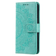 Θήκη με πτερύγιο για Oppo A17, Mandala, πράσινη