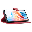 Θήκη με πτερύγιο για Oppo A79 5G, Crazy Horse Wallet, κόκκινη