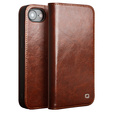 θήκη flip για Iphone 16E, QIALINO Leather Wallet, καφέ