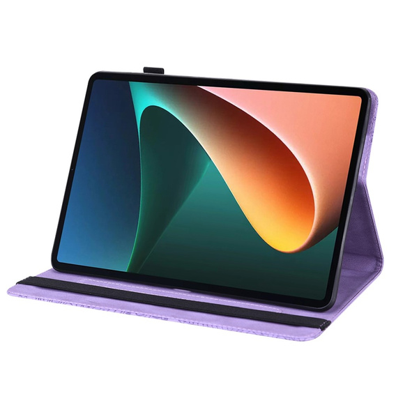 θήκη με πτερύγιο για Lenovo Tab M10 Plus 10.6 Gen 3 TB-125F TB-128F, flower, μωβ