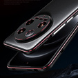 Θήκη για Xiaomi 14 Ultra, Armor Bumper, με κάλυμμα φακού, μαύρο / κόκκινο