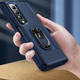 θωρακισμένη θήκη για do Samsung Galaxy Z Fold 4 5G, Nox Case Ring, μπλε