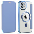 Θήκη με πτερύγιο για iPhone 11, RFID Wallet MagSafe CamShield, μπλε