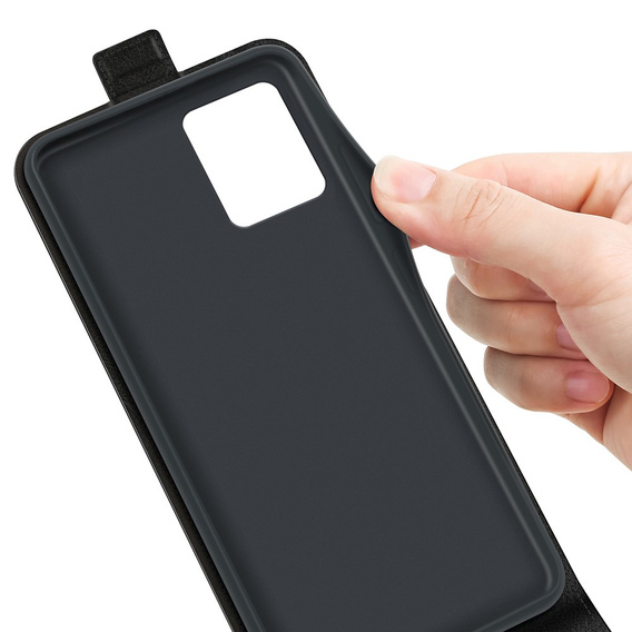 Θήκη με πτερύγιο για Motorola Moto G73 5G, Flip, μαύρη
