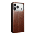 QIALINO Γνήσια θήκη από δέρμα αγελάδας για iPhone 17 Pro Max, καφέ