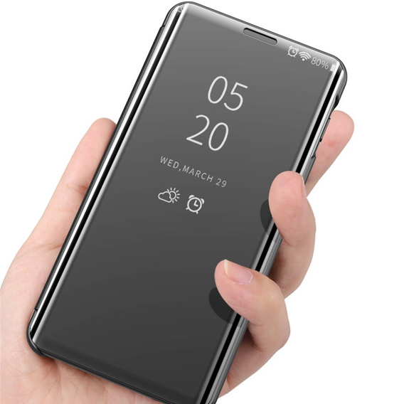 Θήκη για LG K61, Clear View, μαύρη
