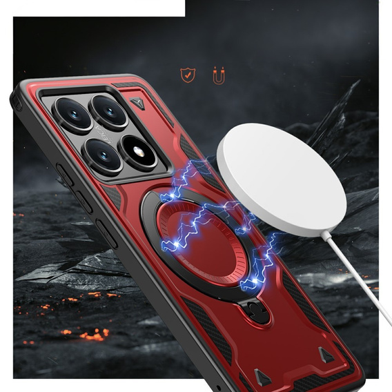 Θήκη για Xiaomi 14T, Military MagSafe, κόκκινη