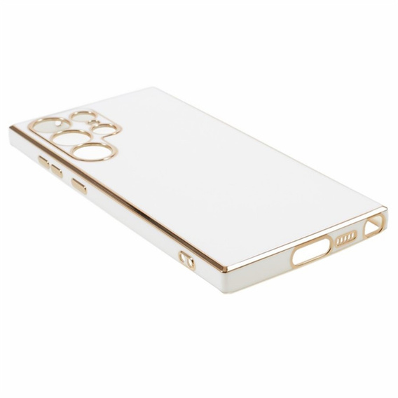 Θήκη για Samsung Galaxy S24 Ultra, Glamour CamShield, λευκή