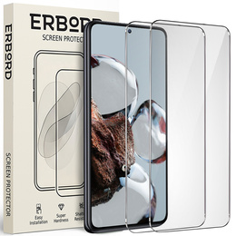 2x Μετριασμένο γυαλί για Xiaomi 12T/12T Pro, ERBORD 9H Hard Glass στην οθόνη