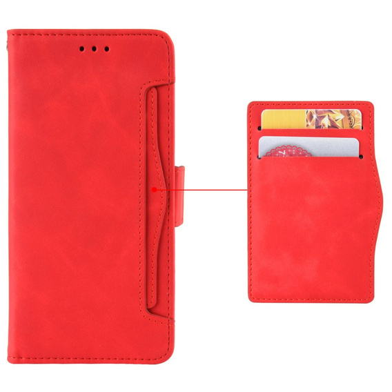 Θήκη με πτερύγιο για Samsung Galaxy A36, Card Slot, κόκκινη