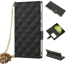 Αναδιπλούμενη θήκη για Samsung Galaxy S23 Ultra, GKK Mirror Wallet, μαύρη