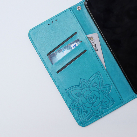 Θήκη με πτερύγιο για Xiaomi 13T / 13T Pro, Butterfly, μπλε