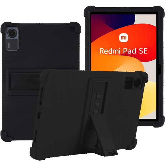 Θήκη σιλικόνης για Xiaomi Redmi Pad SE 11", Impact, θωρακισμένη, μαύρη