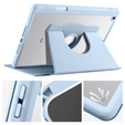 Θήκη για iPad 10.2" 2021/2020/2019 (9/8/7 gen.), με υποδοχή γραφίδας, περιστρεφόμενη κατά 360°, μπλε