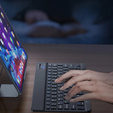 Θήκη + πληκτρολόγιο Apple iPad Pro 11" 5 gen. 2024, Leather Pen Slot TouchPad, μαύρη