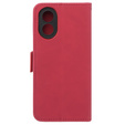 Θήκη με πτερύγιο για Oppo A38 4G / Oppo A18 4G, Card Slot, κόκκινη