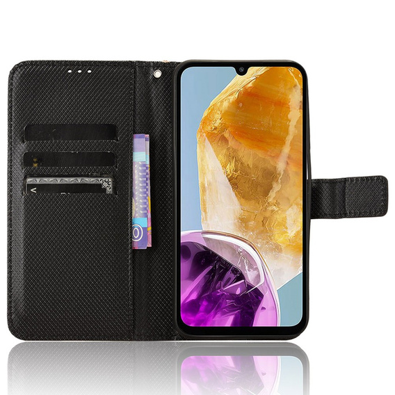 Θήκη με πτερύγιο για Samsung Galaxy M15 5G, Wallet Smart Magnet, μαύρη