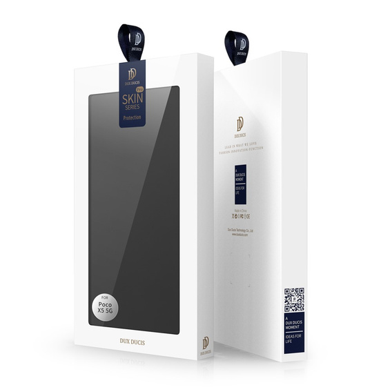 Dux Ducis Θήκη για Xiaomi Redmi Note 12 5G / POCO X5 5G, Skinpro, μαύρη