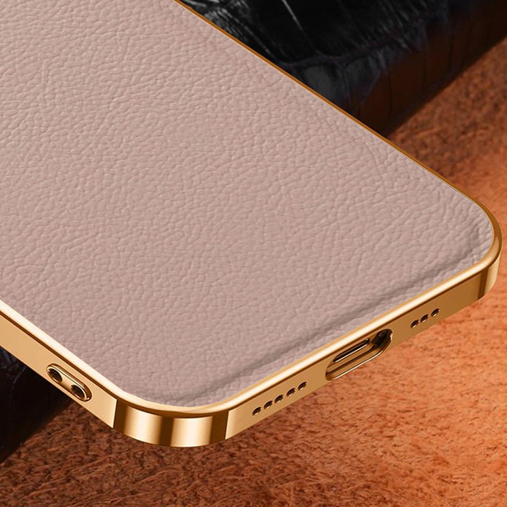 Θήκη για iPhone 14 Pro, Cowhide Leather, ροζ
