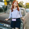 θήκη πτερύγιο για Samsung Galaxy S25, Rhombus Crossbody Leather, μωβ