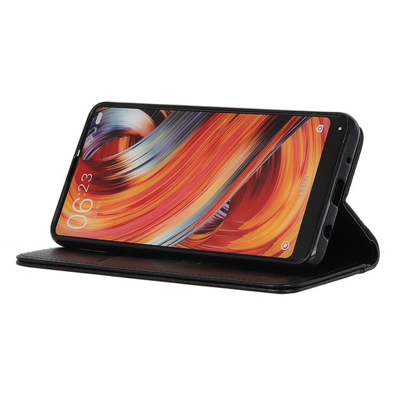 θήκη με πτερύγιο για Samsung Galaxy S25 Edge, Split Leather, μαύρη