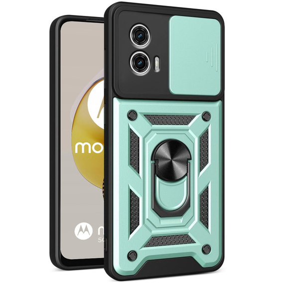 Θήκη για Motorola Moto G73 5G, CamShield Slide, πράσινο