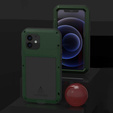 Love Mei Θήκη για iPhone 12 Mini, armored with glass, πράσινη