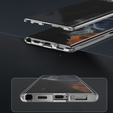 Μαγνητική θήκη MagSafe Dual Glass για Samsung Galaxy S24 Ultra, ασημένια