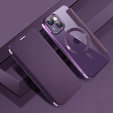 Θήκη με πτερύγιο για iPhone 15, RFID Wallet MagSafe CamShield, μωβ
