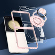 Θήκη για Samsung Galaxy Z Flip7 FE / Z Flip6, Corners Dropproof, για MagSafe, διαφανής / ροζ