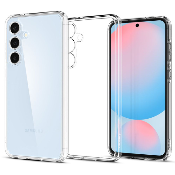 θήκη Spigen για Samsung Galaxy S24 FE, Ultra Hybrid, διαφανής + μετριασμένο γυαλί 9H