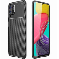 Θήκη για Samsung Galaxy M33 5G, Carbon Gel, μαύρη