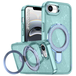 Η θήκη iPhone 16e, Glittery Magnetic Kickstand, μπλε