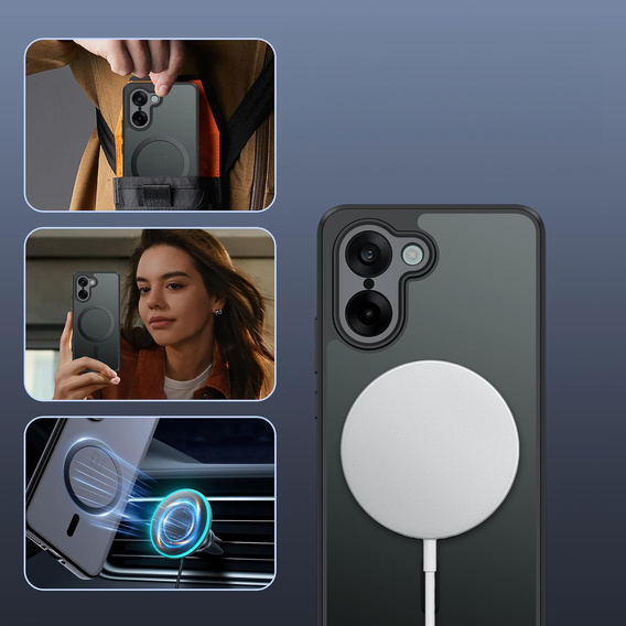 Θήκη για OnePlus Nord CE5, για MagSafe, ERBORD Μatt Case, μαύρη