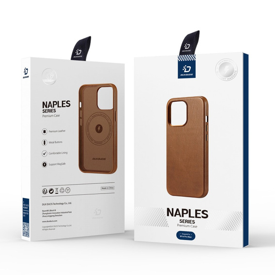 Θήκη για iPhone 14 Pro Max, Dux Ducis Max Naples, καφέ
