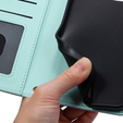 θήκη πτερύγιο για Samsung Galaxy S25, Rhombus Crossbody Leather, πράσινη