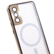 Μαγνητική θήκη MagSafe Dual Glass για Samsung Galaxy S22 Plus, χρυσή